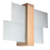 Wandleuchte FENIKS 1 E27 Modern Weiß und Holz SOLLUX