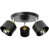 Spot Tuba Deckenleuchte Reflektor Halogen Leuchte 3x E27 Moving Black Copper Elza Masterled