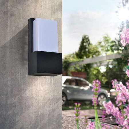 Gartenwandleuchte Außenwandleuchte MIRIA E27 IP44 270° Schwarz