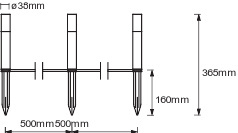 LED-Lichtmasten RGB+W 3,1W SMART+ WiFi Garden 3 POLE LEDVANCE - Erweiterung