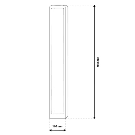 Gartenleuchte 10W, Außenstehleuchte Pollerleuchte 80cm ERICA LUMILED