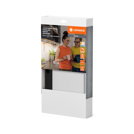 Unterschrank Ledvance LED Möbel Slat Lampe mit Bewegungssensor rahmenlos 7.5W 450lm CCT Dimmbar Schwarz 30x20cm Unterschrank Ledvance