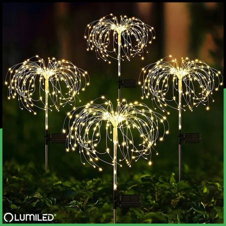 Solar-LED-Lampe, Solar Gartenleuchten dekorativ Dandelion-Design 3000K 80cm LOTUS LUMILED