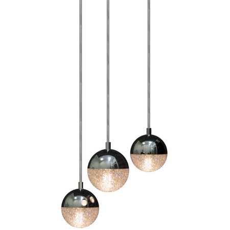 Hängende Deckenleuchte Amarillo 3xG9 glänzendes Silber GLAMOUR