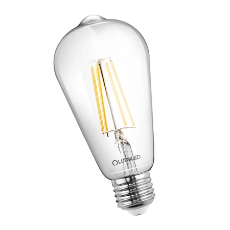 6x LED Lampen E27, Glühbirne ST64 8W = 60W 880lm 360° 3000K warm Glühfaden Edison LUMILED