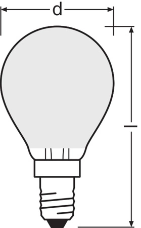 LED Lampen P45 E14 3.4W = 40W 470lm 4000K Neutralweiß FILAMENT DIMMABLE LEDVANCE