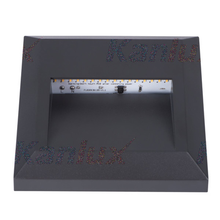 Wandanbauleuchte CROTO LED grau 1,1W 30lm 6500K kalt 230V Kanlux