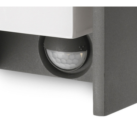 Gartenleuchte LED Wandleuchte BRIDGE myGarden E27 IP44 mit Bewegungsmelder Rechteckig Anthrazit PHILIPS