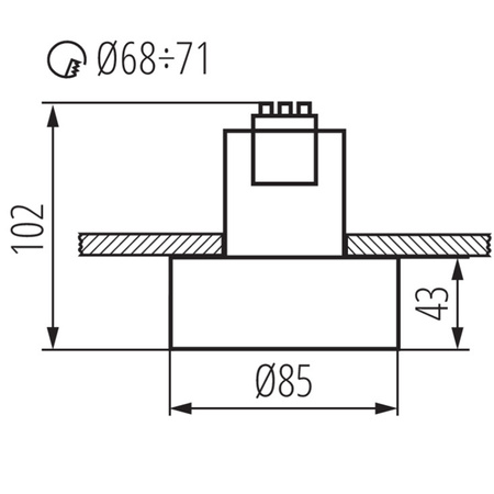 Spot-Deckenleuchte GU10 Schwarz MINI RITI KANLUX