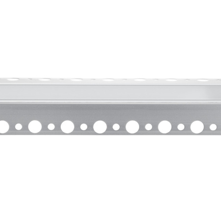 Eckprofil Architektonisches Aluminium LED-Profil typ Z für Gipskartonplatten mit Milchglasabdeckung, 2m LUMILED