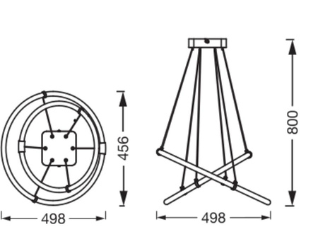 LED 21W 2400lm 3000K Warm Dimmbar Grau Dekor Ledvance Decke Pendelleuchte
