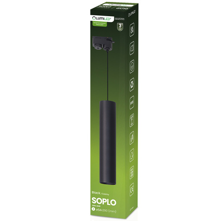 Hängelampe 29cm Reflektor GU10 LED SOPLO Schwarz LUMILED