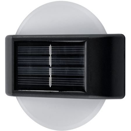 Set mit 2x Solar Garten Lampe LED Fassade Wandlampe Top Down Kreisförmige Leuchte