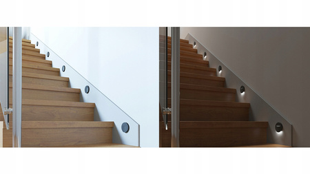 LED-Treppenleuchte Erinus O 0,8W 3000K Warmschwarz KANLUX