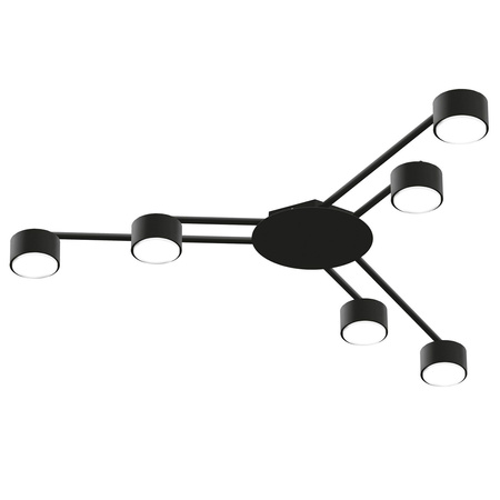 Kronleuchter Deckenleuchte 6x GX53 LED Schwarz Modern Videx