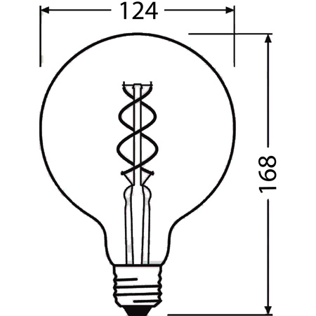 LED Leuchtmittel E27 G125 4W = 28W 300lm 2000K Warm 300° OSRAM Vintage 1906
