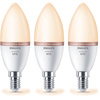 3x LED-Lampe E14 C37 4.9W = 40W 470lm 2700-6500K SMART WiFi Philips WiZ
