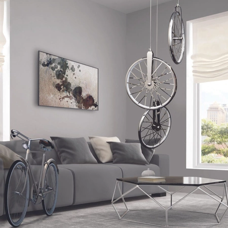 Ikonische hängende LED-DECKENLEUCHTE 3x BICYKL 33W 3000K Chrom GOLDLUX (Polux)