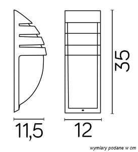 Außengartenlampe Wandlampe CITY 1836 BL E27 Su-Ma