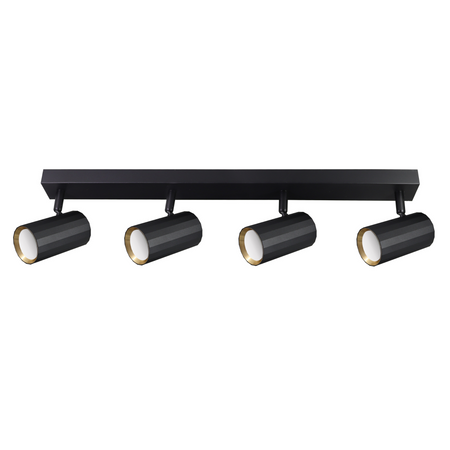 Wand- & Deckenstrahler 4x GU10 Schwarz Gold NICEA Sanico Goldlux