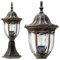 FLORENCE STEHGARTENLAMPE 1xE27 GOLDLUX (Polux) niedrige PATINA