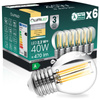 6x LED-Lampe E27 Kugel P45 2,2W 470lm = 40W 2700K warmweiß 360° Filament Energieklasse A LUMILED