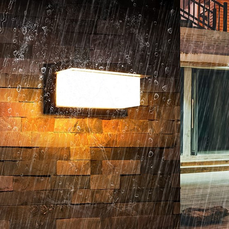 Gartenwandleuchte Elevation E27 CETUS SCHWARZ Rechteckig