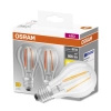 LED Lampen 2x E27 A60 6.5W = 60W 806lm 2700K Warm 300° Glühfaden OSRAM