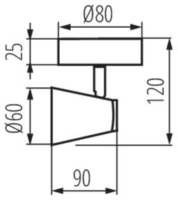 ENALI GU10 schwarze Kanlux Deckenleuchte