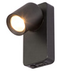 Wand Wandmontage Aufputz Leselampe GU10 USB Schwarz Matt Timo Masterled