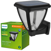 Gartenleuchte LED Solar-Fassadenwandleuchte VAPORA 1.5W 2700K IP44 Dämmerungssensor PHILIPS