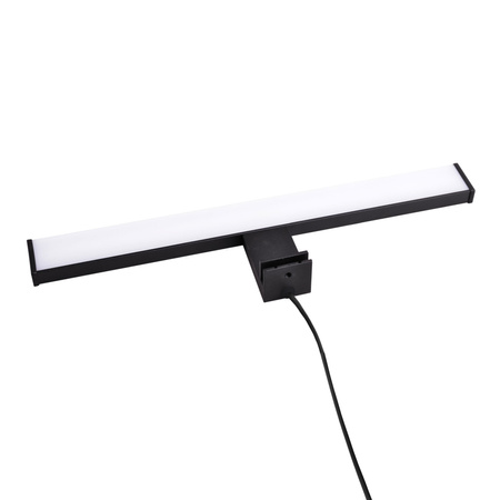 LED Badezimmer Wandleuchte 8W 900lm 4000K Neutral 120° Schwarz IP44 ELBA Sanico Goldlux