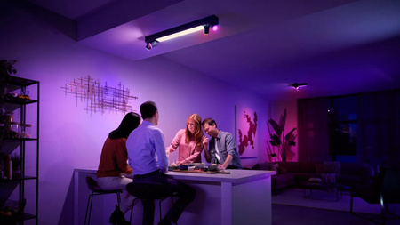 LED-Reflektor-Deckenleuchte 19.4W 1630lm IP20 Weiß und Farbe Ambiance RGB + TW Schwarz Smart SMART Zigbee Bluetooth Centris Philips HUE