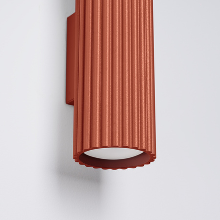 Wandleuchte Wandleuchte Reflektor Tuba Spot 2x GU10 Ockerrot Carbon Deep Space SL.1655 Sollux