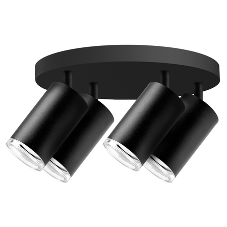 Spotlight Verstellbar 4x GU10 Schwarz IP44 TURYN Sanico Goldlux