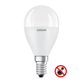 E14 P45 LED Lampe 5,5 W = 40 W, 470 lm, 2700 K, warm 200 °, OSRAM ANTIBAKTERIELL