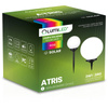 LED ATRIS Solar Gartenlampe angetrieben oberirdisch weiße Kugel 30cm RGB LUMILED