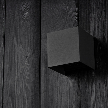 LED-Gartenwandleuchte 2x4W 3000K Nach oben und unten verstellbar Schwarz RIKO KOBI