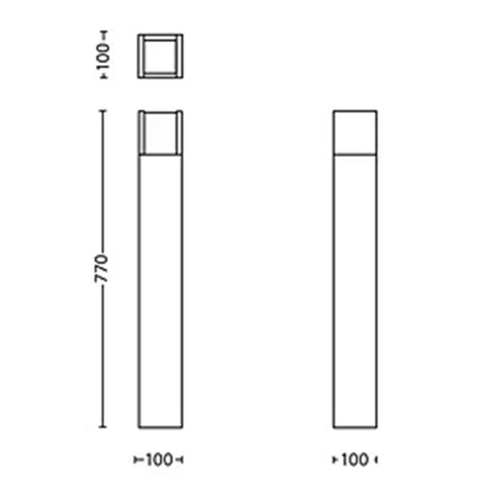 Außen-LED-Gartenlampe ARBOR myGarden 6W 4000K IP44 Mast 77cm Anthrazit PHILIPS