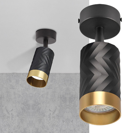 GU10 Schwarzgold ARRAS Sanico Goldlux Wand- und Deckenstrahler