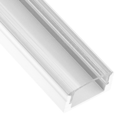 Aluminium LED-Profil KM36 mit Klarglasabdeckung und Endkappen, 2m Silber LUMILED