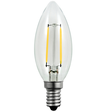 LED Leuchtmittel E14 B35 2W = 23W 230lm 3000K Warm 360° GOLDLUX (Polux)