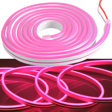 NEON Strip Flexibler LED Streifen 12V 17W Rosa IP65 12mm 2m