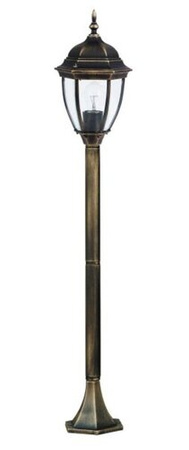 Außen-LED-Gartenlampe TORONTO E27 IP44 Mast 113 cm Antikgold RABALUX