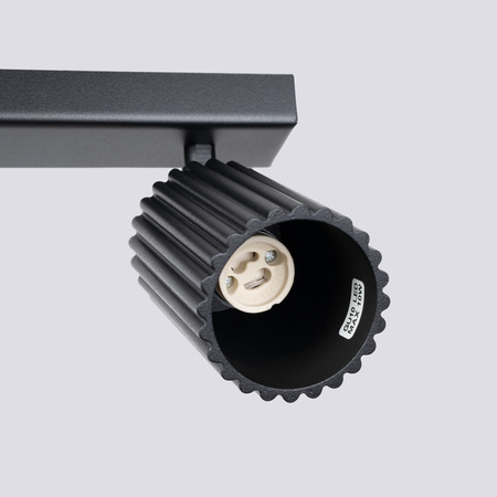 Tuba Spot Reflektor Deckenleuchte 3x GU10 Schwarz Carbon Deep Space SL.1581 Sollux