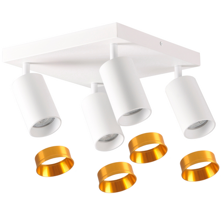 LED-Deckenleuchte Wand- und Deckenleuchte 4 xGU10 MARIBEL Weiß GOLDLUX (Polux)