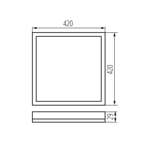 Plafond LED AZPO Deckenleuchte 22W IP54 Quadratisch Weiß KANLUX