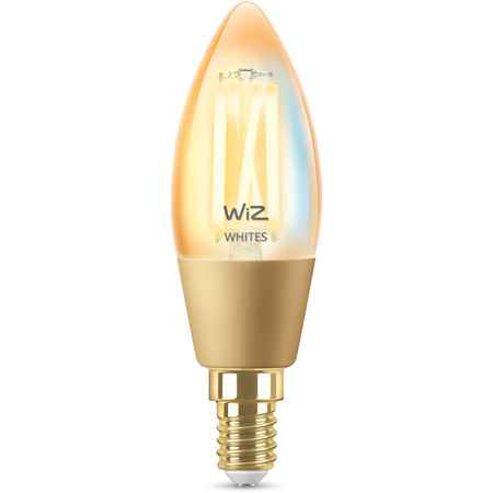 LED-Glühbirne E14 C35 4.9W = 25W Glühfaden Amber SMART WiFi WiZ