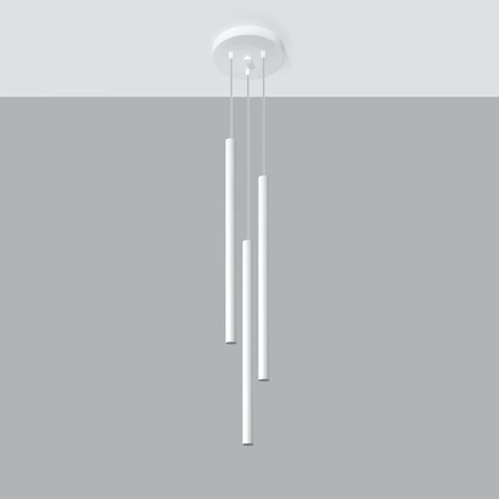 PASTELO Hängeleuchte 3P 3xG9 Überhang Minimalistisch Weiß SOLLUX