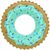 Aufblasbares Kinderschwimmrad DONUT Bunt